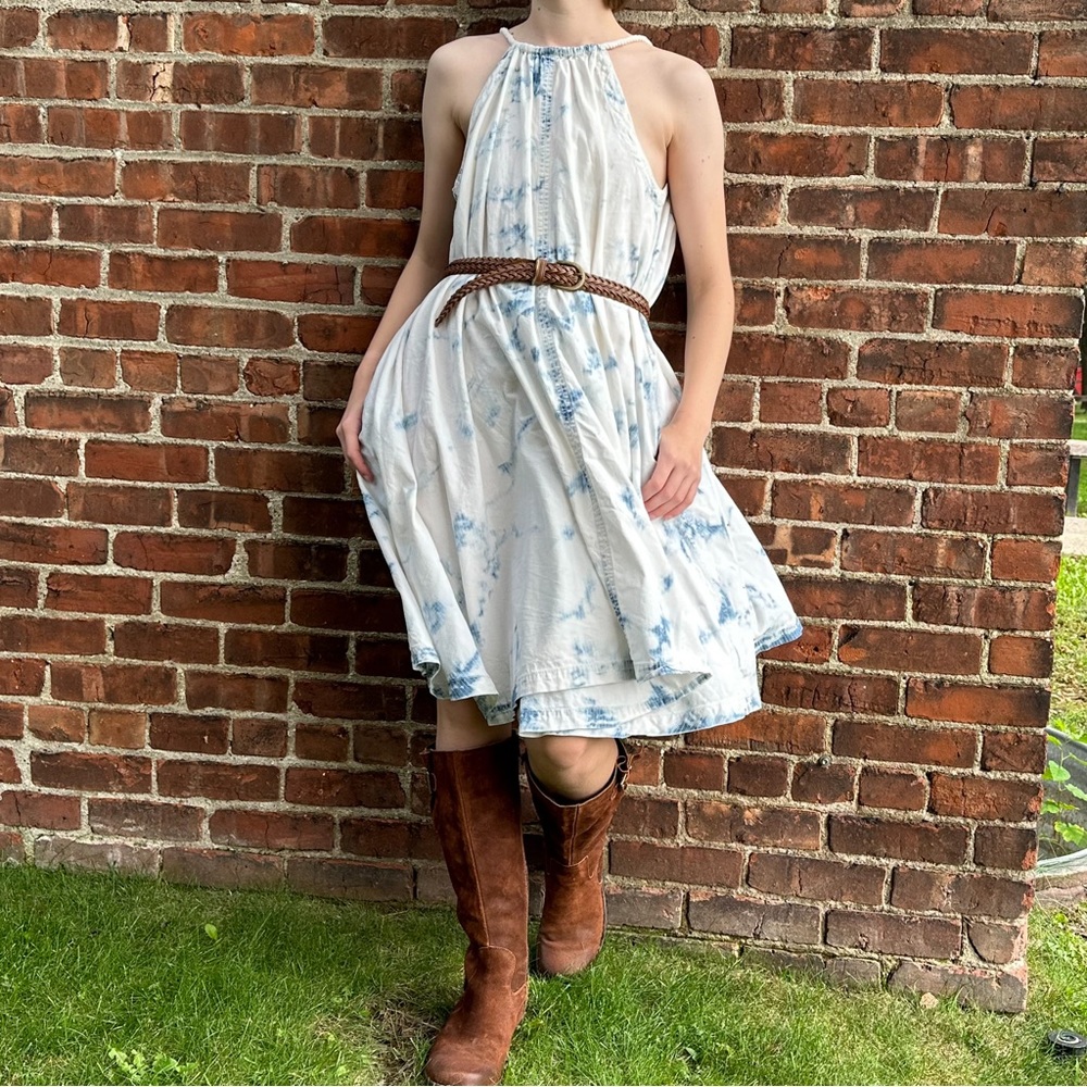 Anthropologie Holding Horses chambray tie dye swing dress, S. - Picture 2 of 16